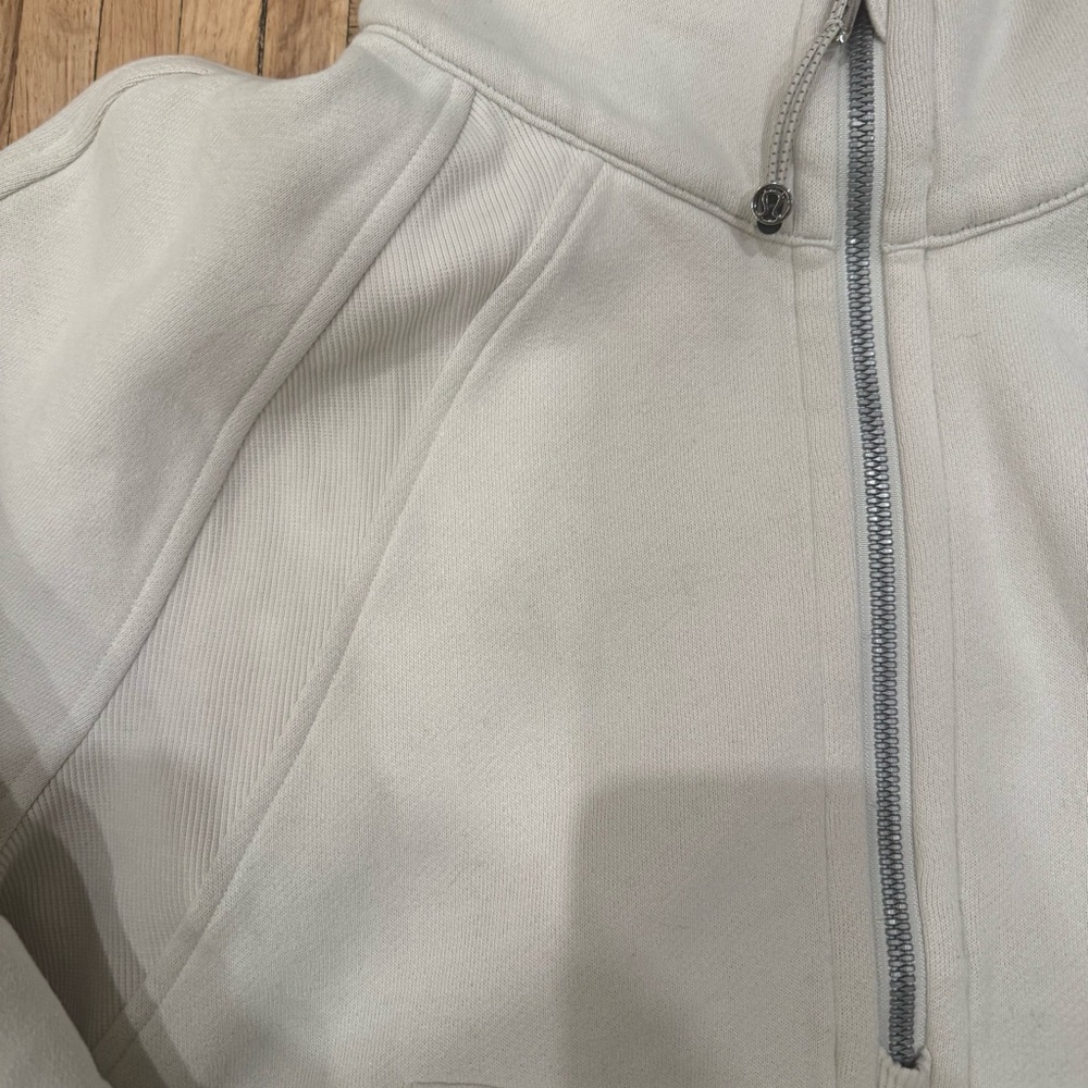 Oatmeal colored Lululemon Half-Zip Hoodie. Like new! - Picture 3 of 5